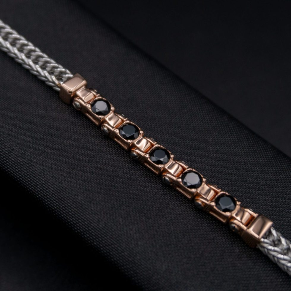 Bracciale cordone quadrato "Santomá"