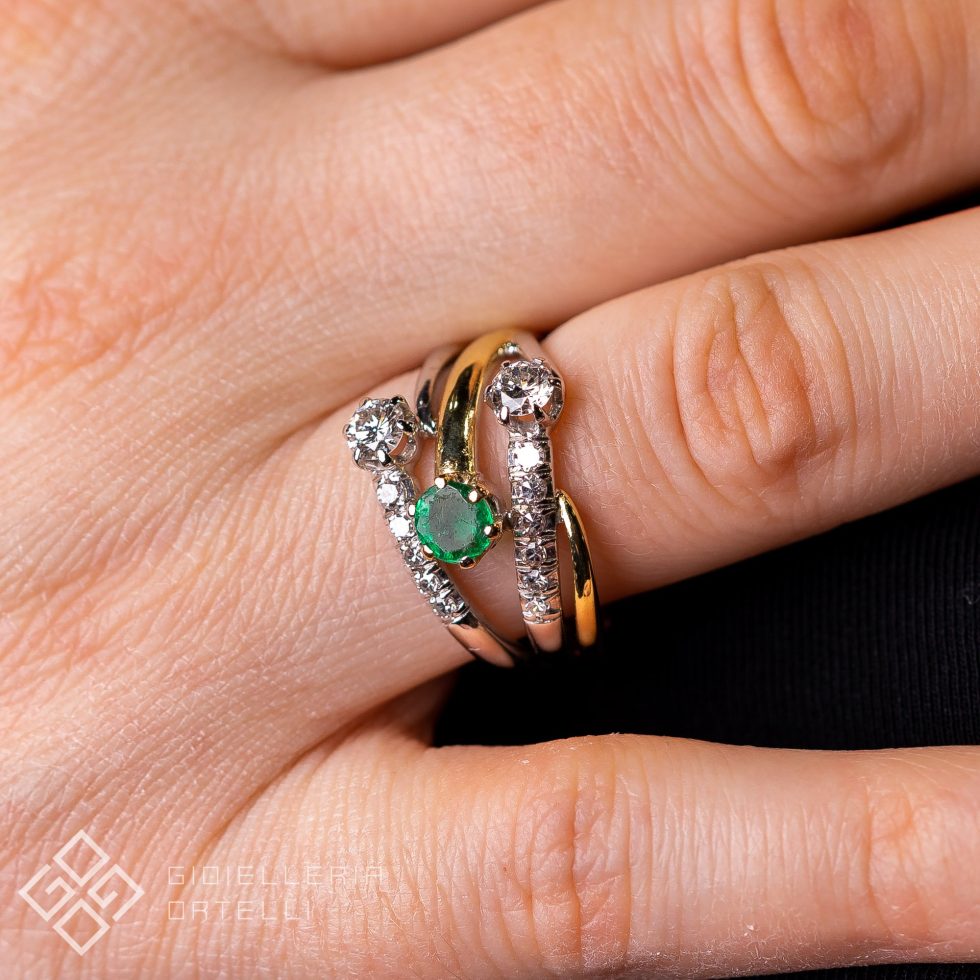 Anello Contrarier two tone G.O.