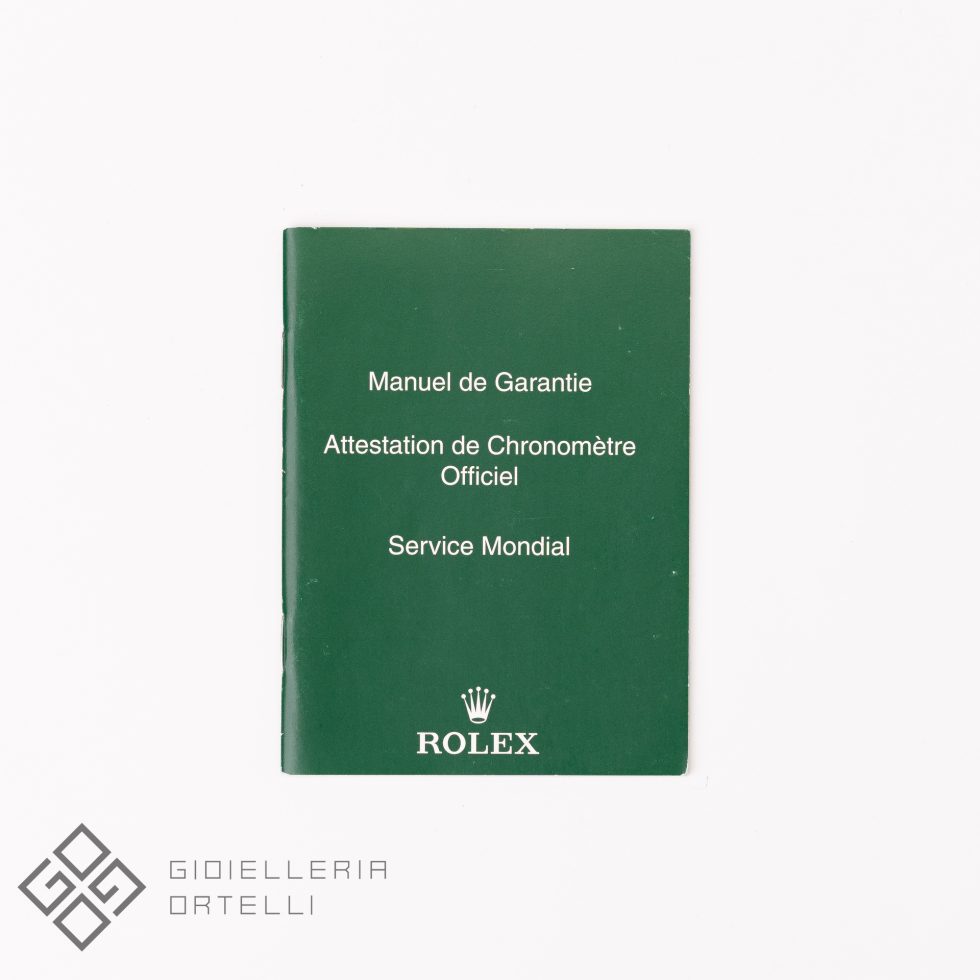 Manuale di Garanzia Rolex | Terza Generazione 2008-2013