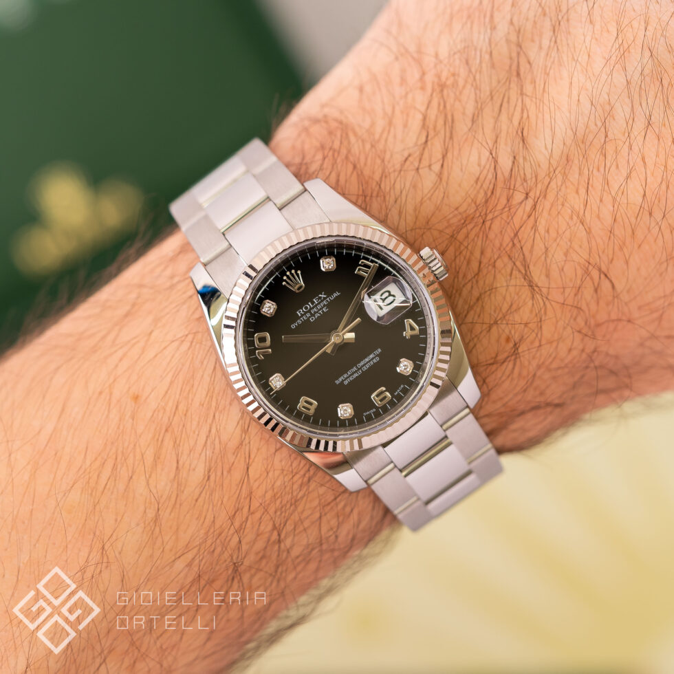 Rolex Oyster Perpetual Date Diamanti | 115234 | Full Set | Like New