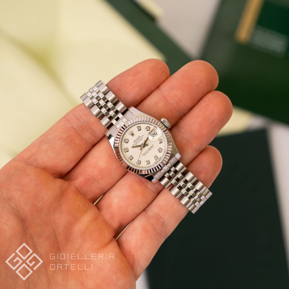 Rolex Lady-Datejust Raro Sunbeam con Diamanti | 179174 | Full Set | Like New