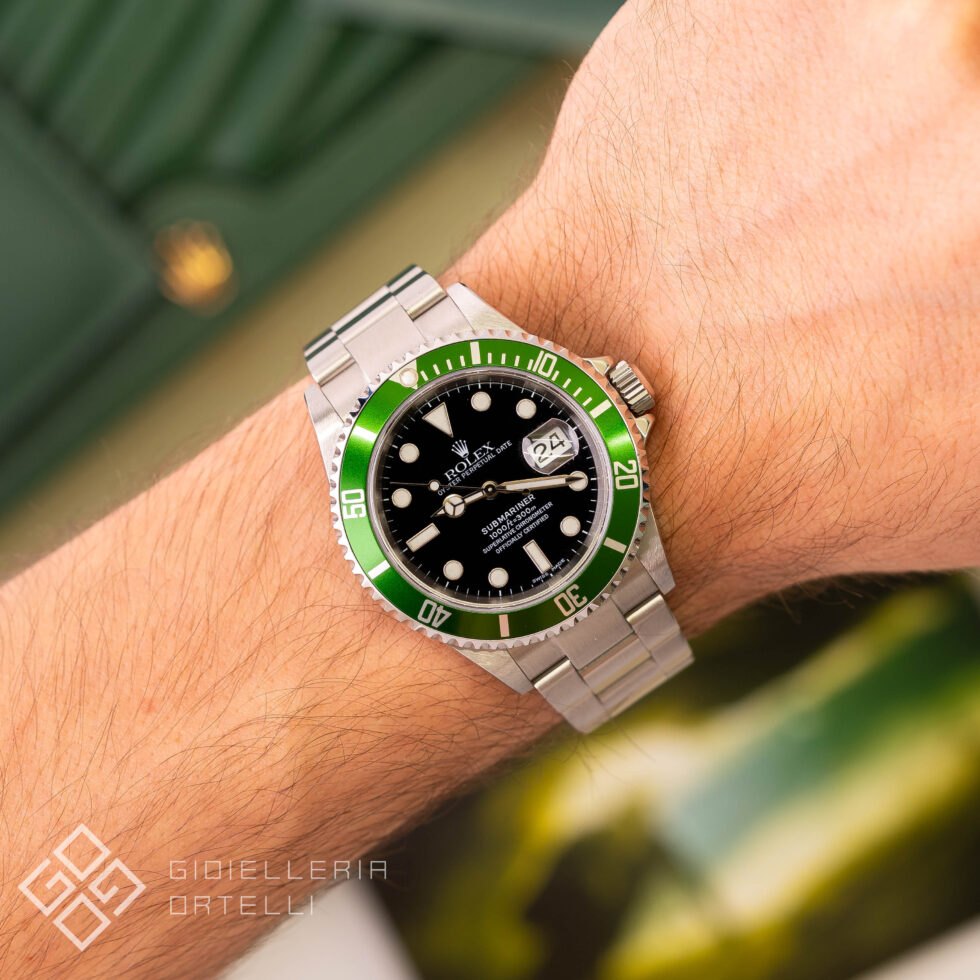 Rolex Submariner "Kermit" Mai Lucidato | 16610LV | Full Set | Come nuovo