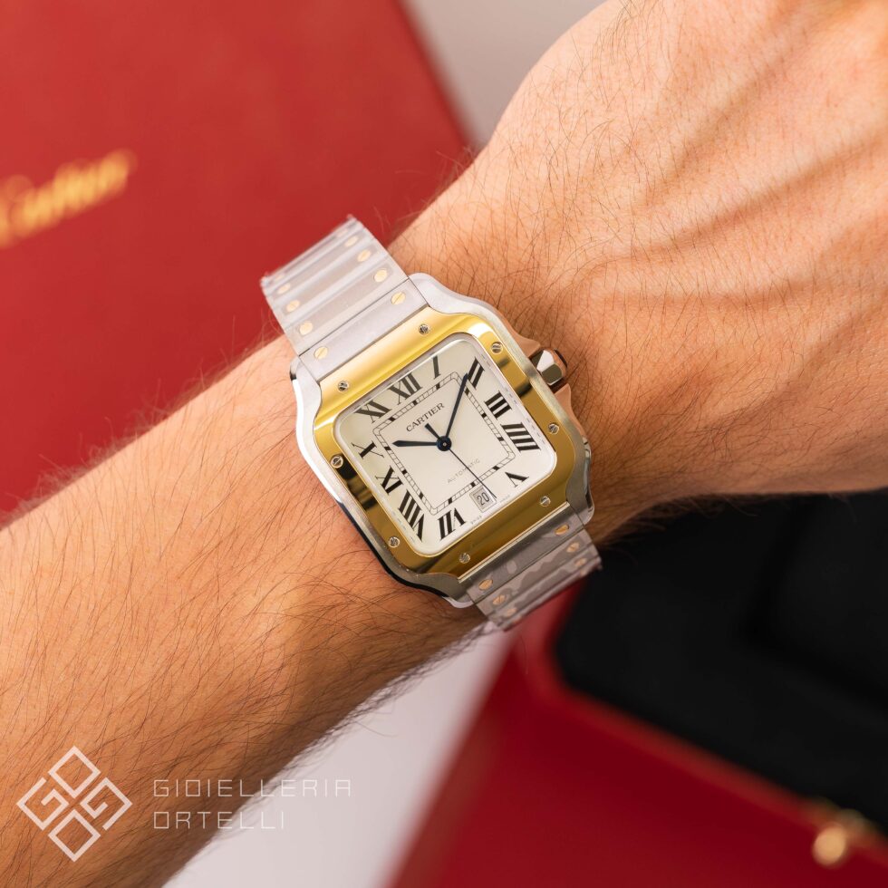 Cartier Santos De Cartier Acciaio e Oro | Grande | W2SA0009 | Nuovo 2026 | Full Set