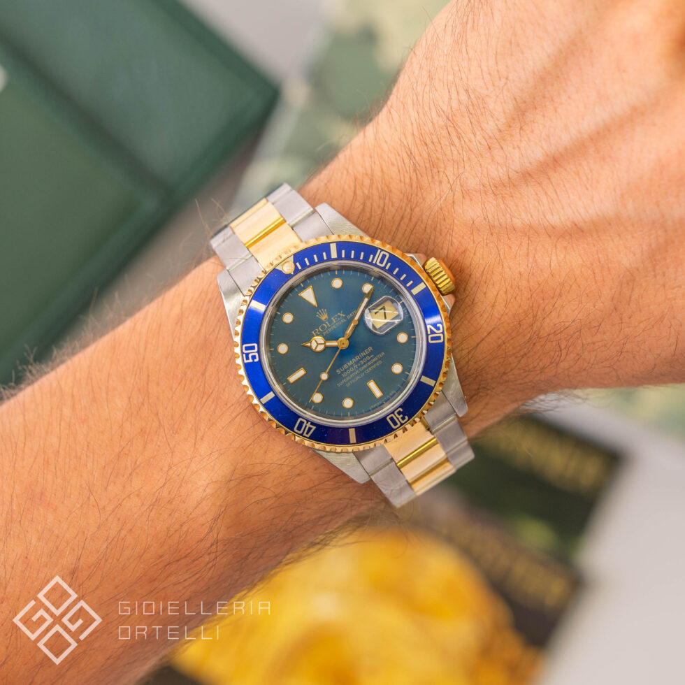 Rolex Submariner Date Blu Carta da Zucchero | 16613 | Full Set | Come Nuovo