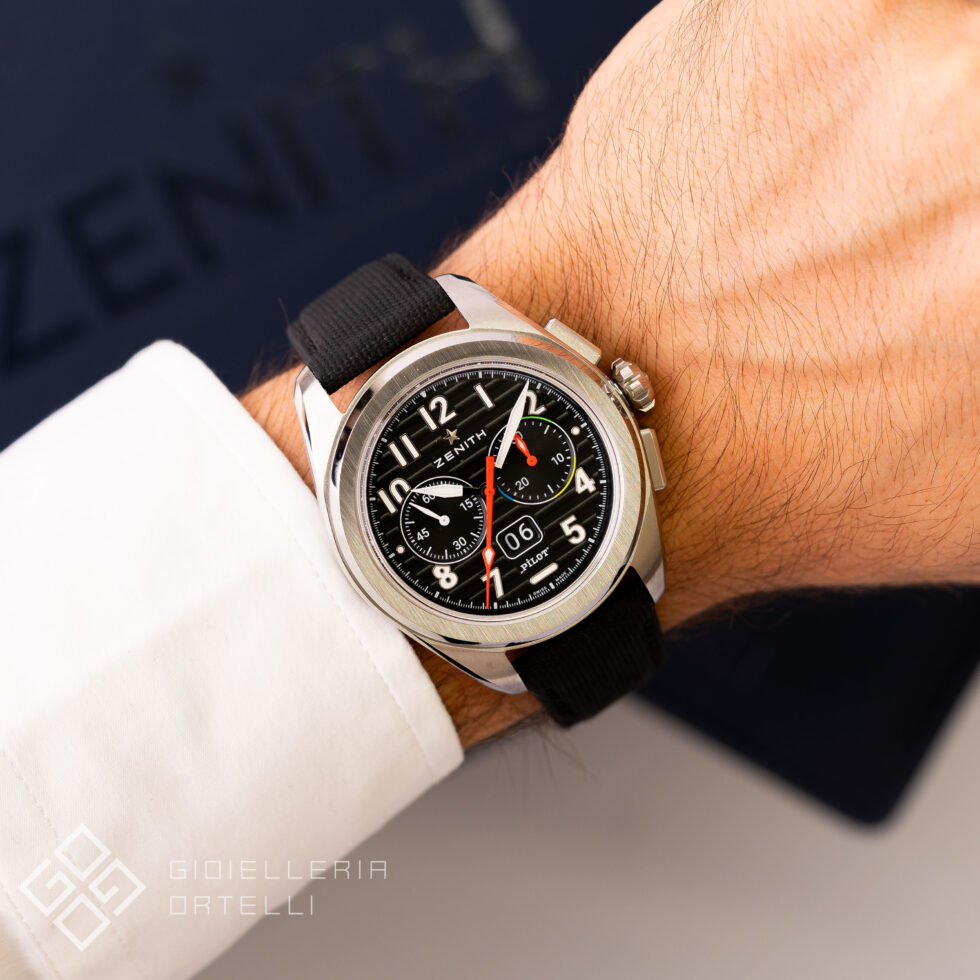Zenith Pilot Type 20 Big Date Fly Nero | Full Set | Come Nuovo | 03.4000.3652/21.I001